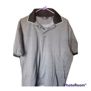 Hart Schaffner‎ Marx mens short sleeve polo shirt | size Extra large Black White